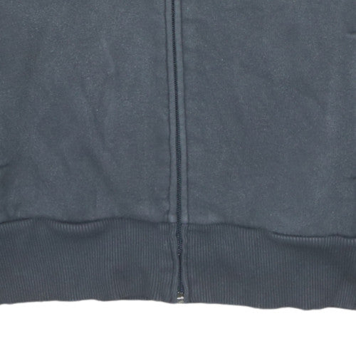 Adidas Women Grey Full Zip Sweatshirt Size 12 Fleece Lined Classic