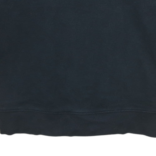 Adidas Women Black 1/4 Zip Sweatshirt UK 8 Classic Logo Pullover