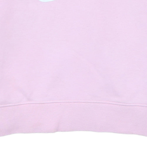 Nike Womens Pink Pullover Hoodie XL Relaxed Fit Cotton Blend Sweatshirt