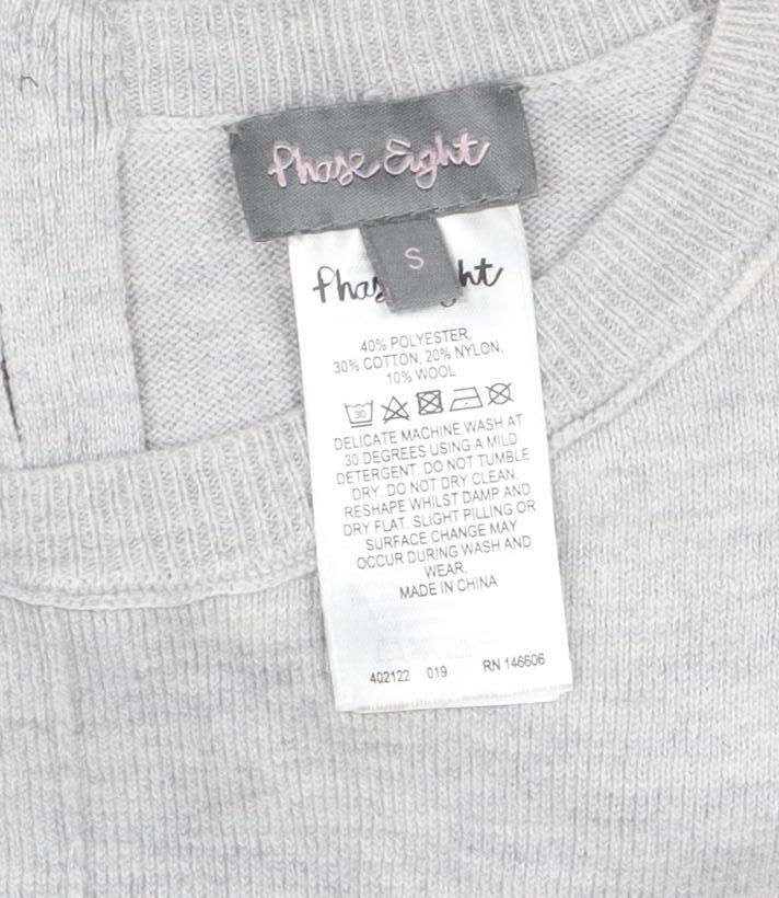 Frost and Leigh Women’s Grey Knit Tunic Long Sleeve Top Size S