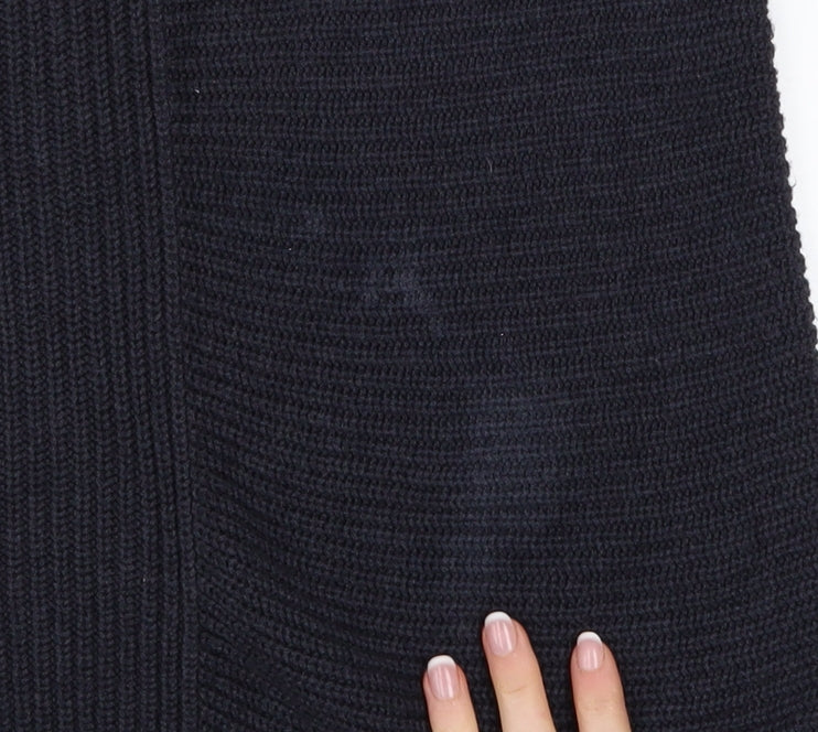 Jigsaw Womens Black Wool Blend Chunky Knit Pullover Jumper XS