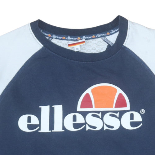 Ellesse Men's Blue XS Logo Pullover Sweatshirt Crew Neck