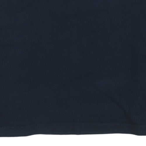 John Lewis Men's Blue Collared Henley Sweatshirt XL Long Sleeve