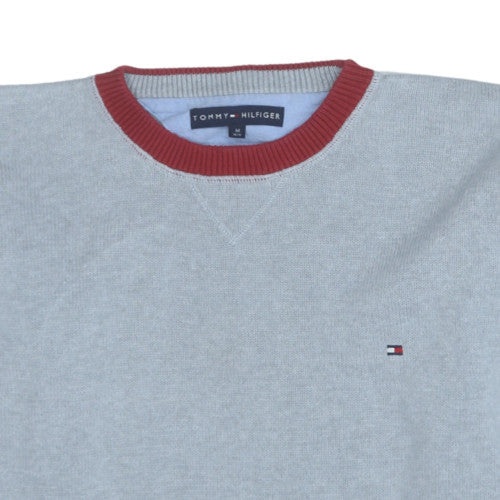 Tommy Hilfiger Men's Grey Cotton Crew Neck Jumper Size M