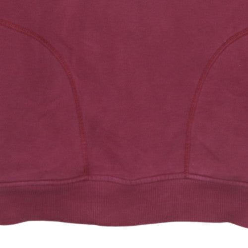 Adidas Men Red Crew Neck Pullover Sweatshirt S Regular Fit