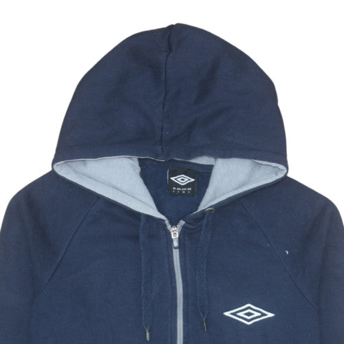 Umbro Men’s Blue Full Zip Hoodie Size L Regular Fit Sportswear