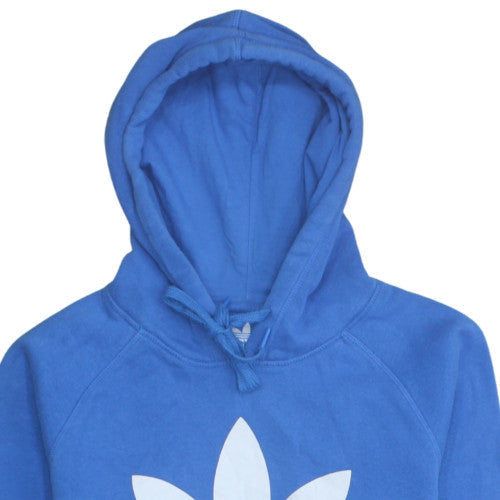Adidas Men's Blue Pullover Hoodie Small Regular Fit Graphic Fleece