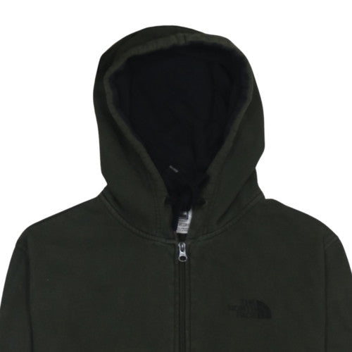 The North Face Men's Green Full Zip Cotton Hoodie Size S