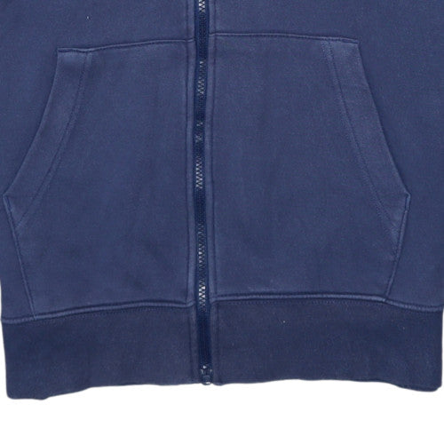 Nike Men's Blue Full Zip Hoodie Medium Fleece Lined Sweatshirt