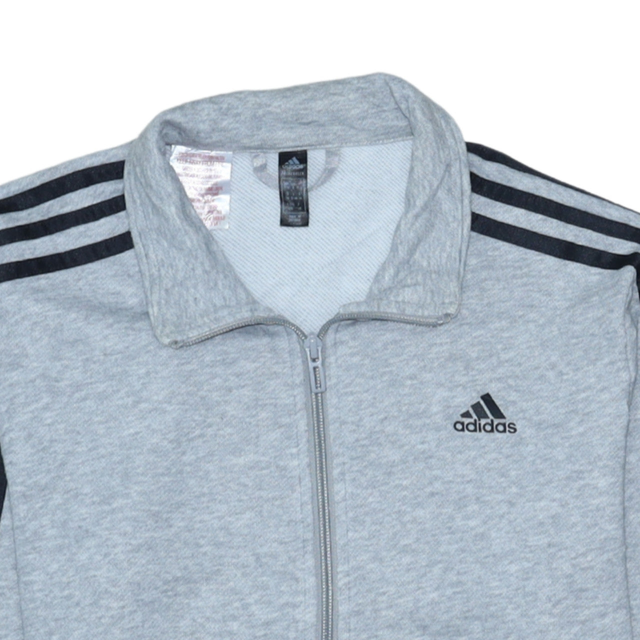 Adidas Boys Grey Full Zip Sweatshirt 13-14 Years Regular Fit Sports Jacket