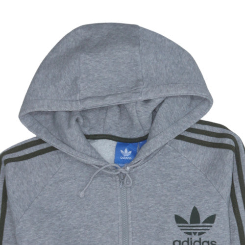 Adidas Mens Grey Full Zip Hoodie M Classic Sportswear