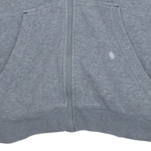 Adidas Mens Grey Full Zip Hoodie Size M Hooded Sweatshirt
