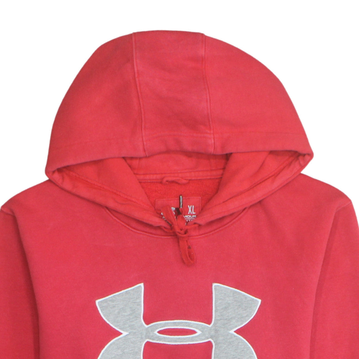 Under Armour Mens Red XL Pullover Hoodie Loose Fit ColdGear