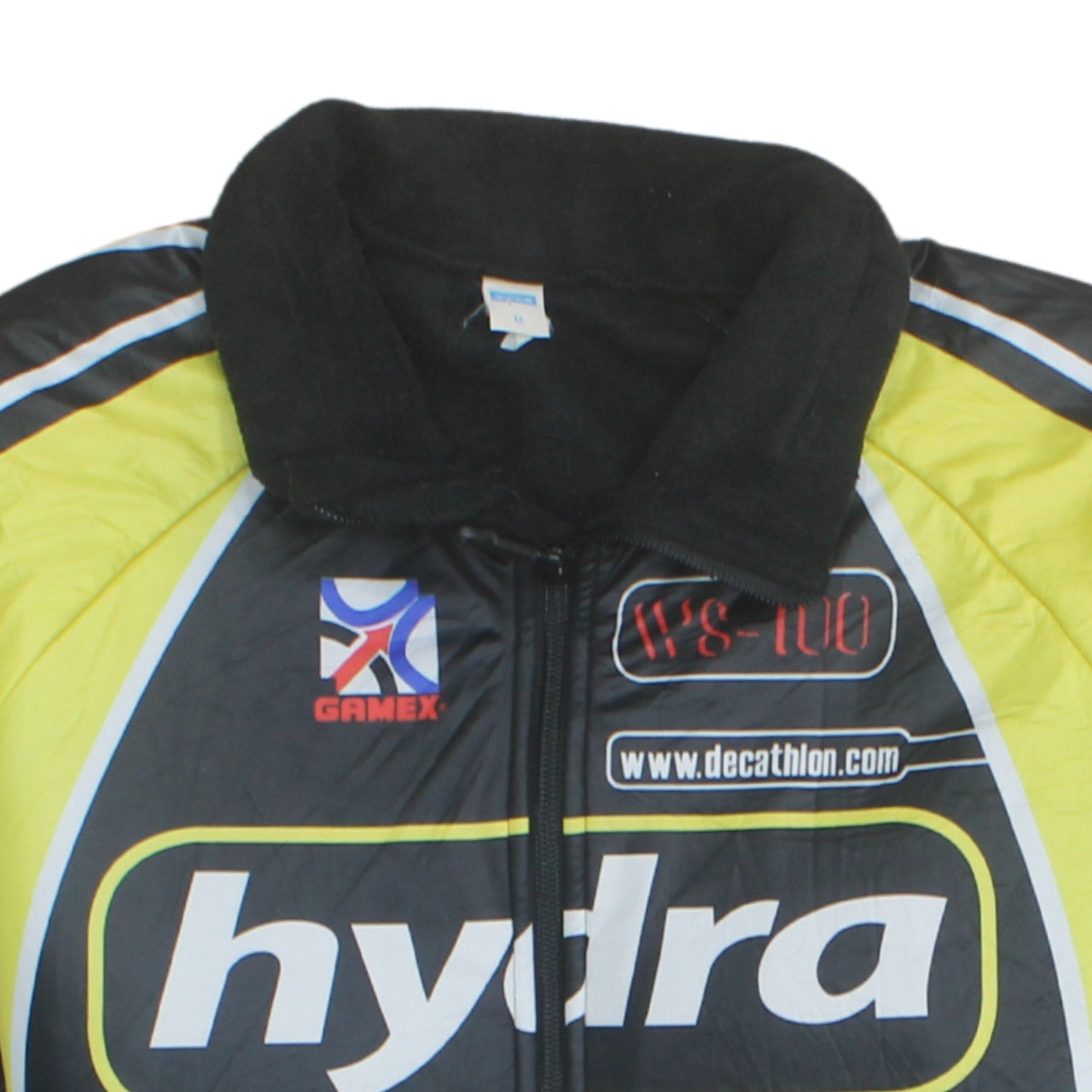 Decathlon Men's Black Yellow Hydra Track Jacket Size M Polyester