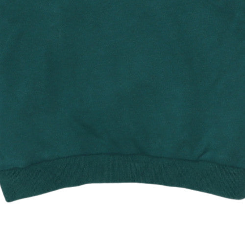 Champion Women's Black Green Small 1/4 Zip Sweatshirt Pullover