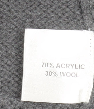 Pomodoro Women Grey Roll Neck Cape Jumper Size 14 Wool Blend