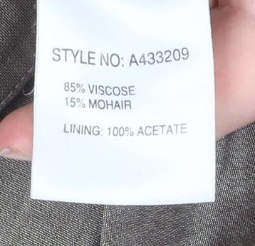 Linea Women Beige Long Single-Breasted Blazer Coat Size 16 Classic Fit