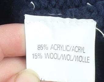 Scotch & Soda Men's Blue Wool Blend Crew Neck Jumper Size L