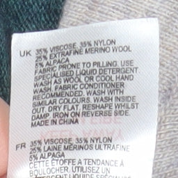 White Stuff Women’s Grey & Teal Reversible Jumper UK 8 Merino Wool Blend