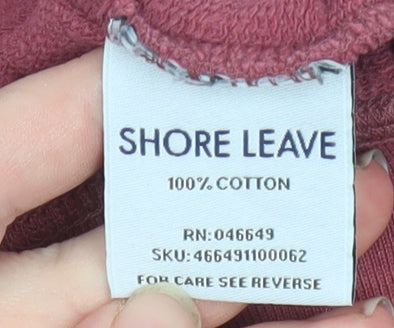 Shore Leave Men’s Red Cotton Short Sleeve Crew Neck Top Size M