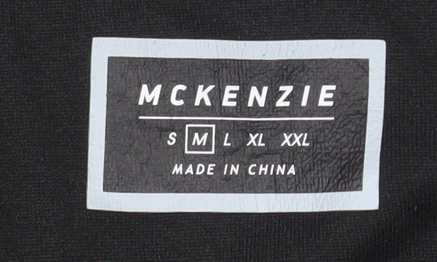 McKenzie Men's Black Fleece 1/4 Zip Pullover Sweatshirt Size M