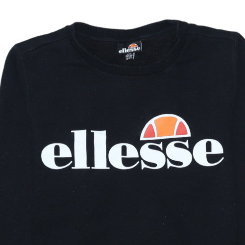 Ellesse Boys Black Crew Neck Pullover Sweatshirt 12-13 Years