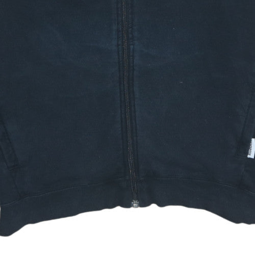 Reebok Womens Black Full Zip Hoodie Size M Cotton Blend Casual