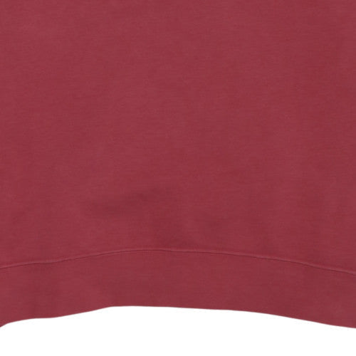Nike Women’s Red Crew Neck Pullover Sweatshirt XL Cotton Blend
