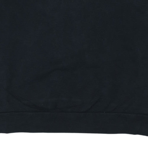 DKNY Men's Black Logo Tape Crew Neck Sweatshirt Size L
