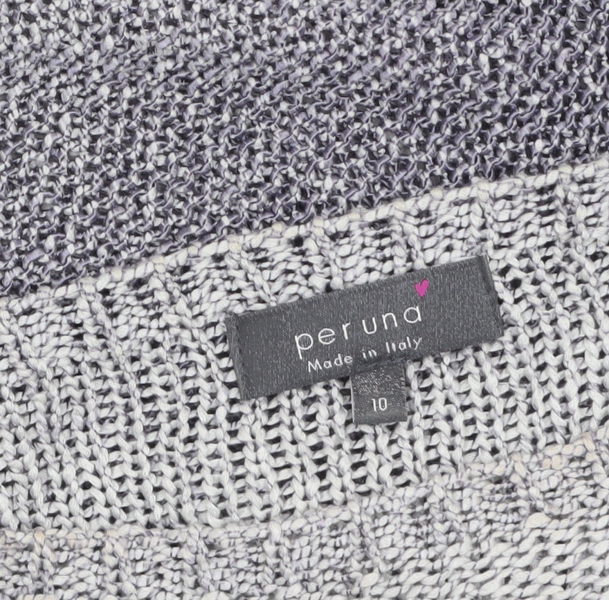 Marks & Spencer Per Una Women's Grey Size 10 Knit Pullover Jumper