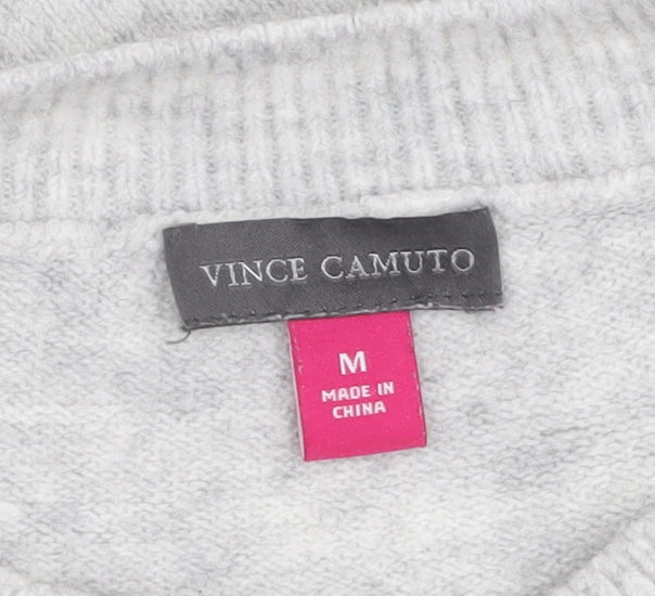 Vince Camuto Women's Grey Knit Crew Neck Jumper Size M