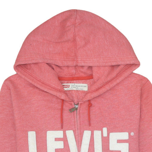 Levi's Women's Pink Full Zip Hoodie Small Standard Fit Sweatshirt