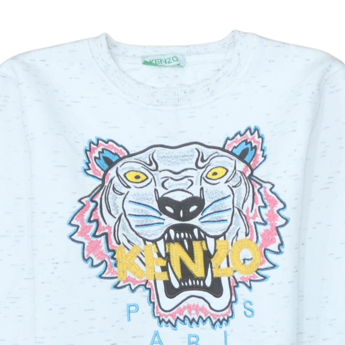 Kenzo Girls White Tiger Embroidered Pullover Sweatshirt 8 Years