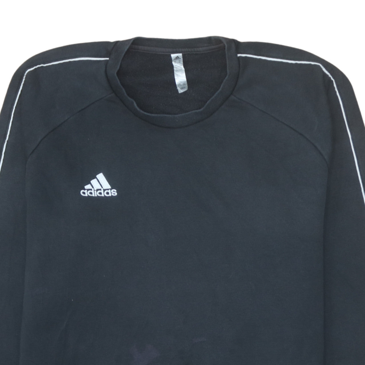 Adidas Mens Black XL Pullover Crew Neck Fleece Sweatshirt