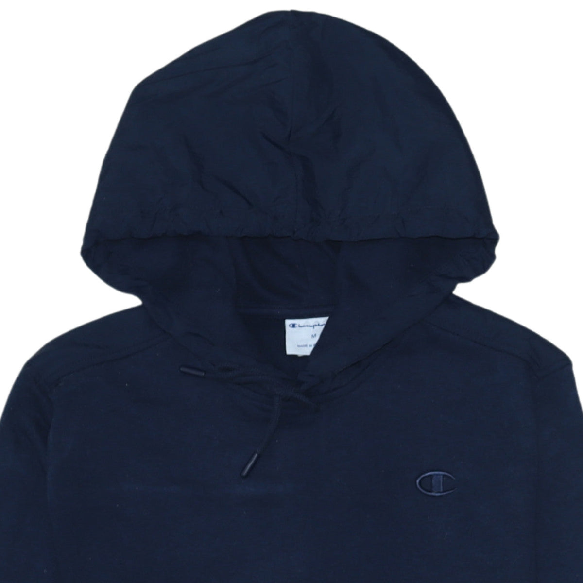 Champion Men’s Navy Blue Pullover Hoodie Size M Cotton Blend