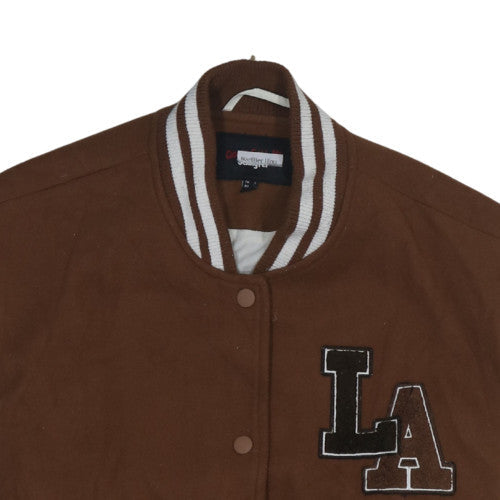 Jennyfer Women's Brown Varsity Jacket Size S LA College Style