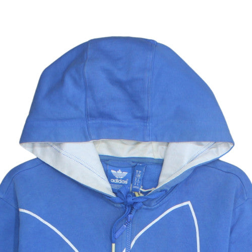 Adidas Mens Blue Full Zip Hoodie M Hooded Sweatshirt