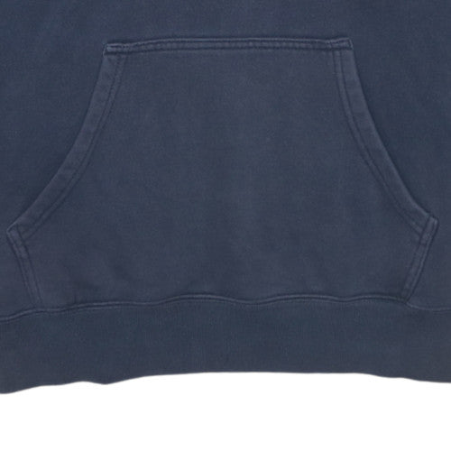 Champion Men's Blue Pullover Hoodie Medium Logo Sleeve Tape Style