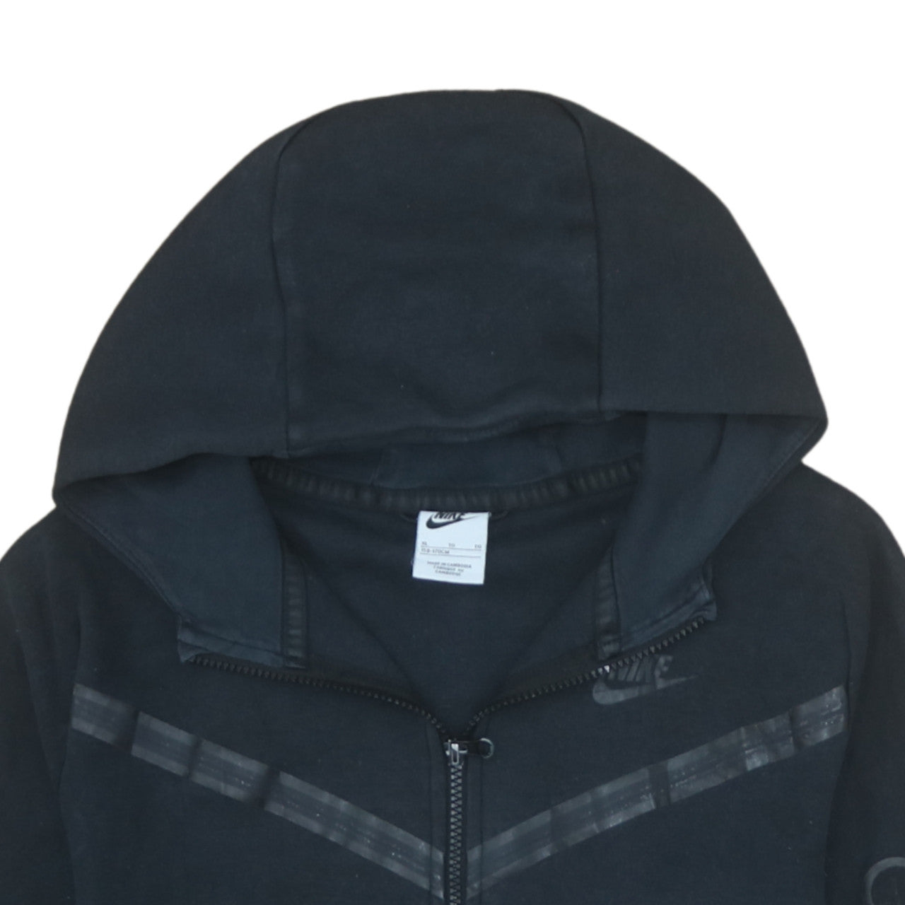 Nike Boys Black Full Zip Hoodie XL 158-170cm Fleece Casual Sweatshirt