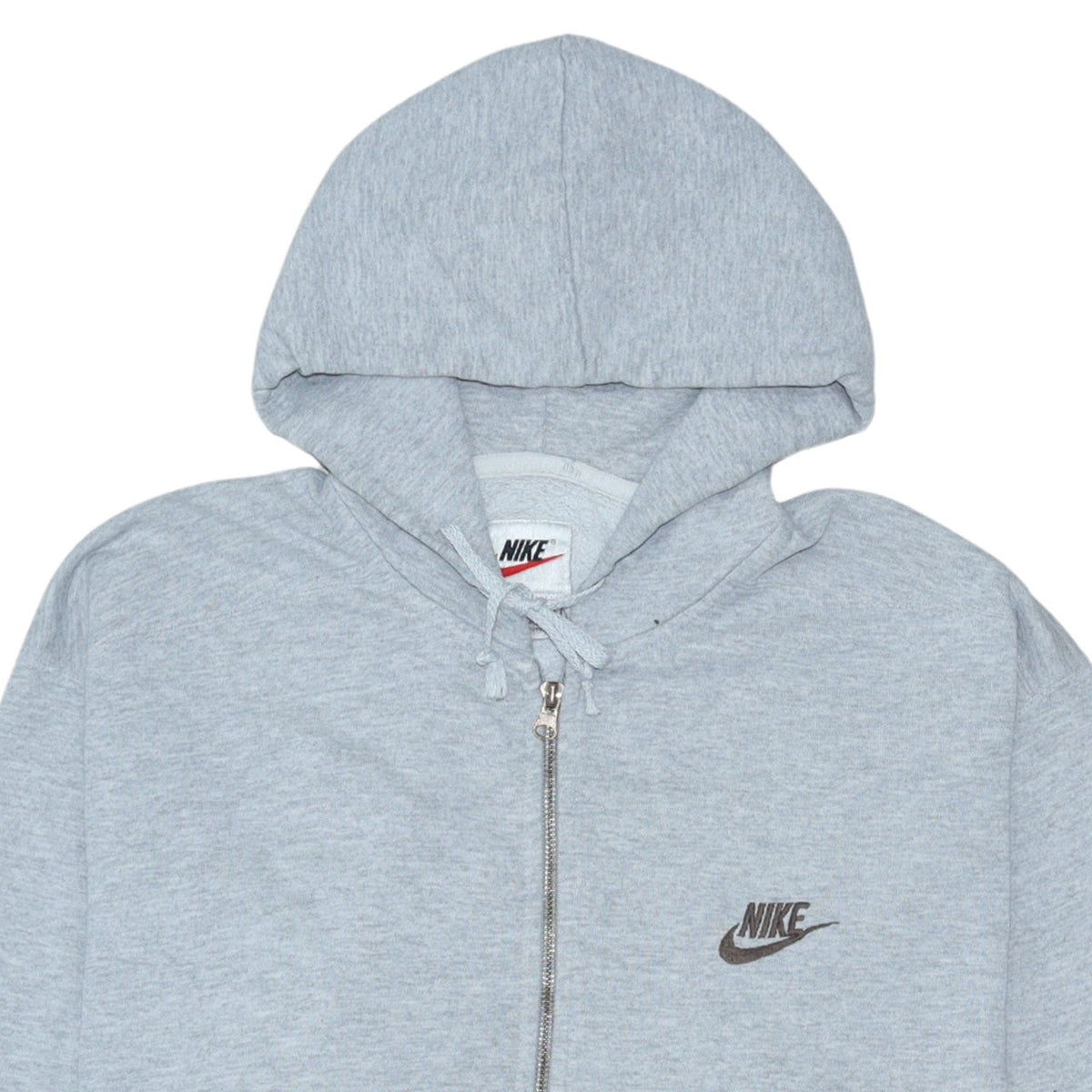 Nike Men's Grey Full Zip Hoodie Size L Regular Fit Sportswear