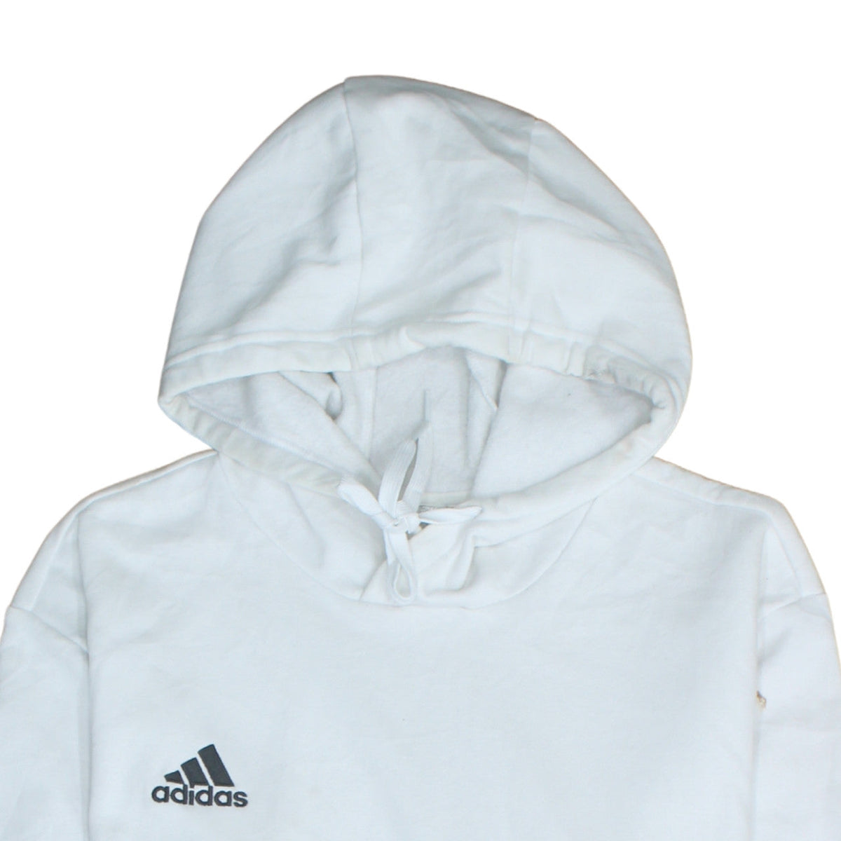 Adidas Men's White Pullover Hoodie Large Regular Fit Sportswear