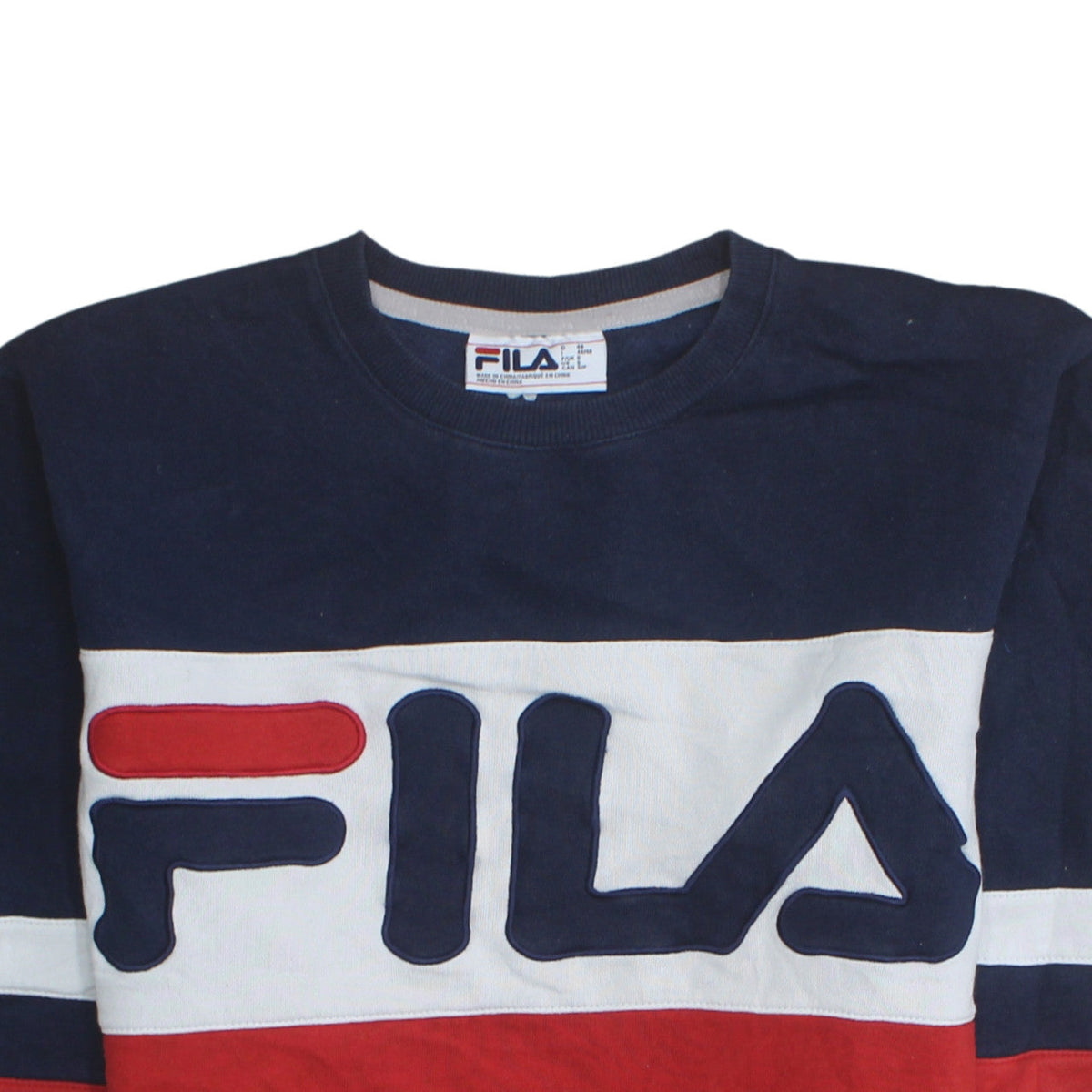 Fila Men's Multicoloured Crew Neck Pullover Sweatshirt Size S