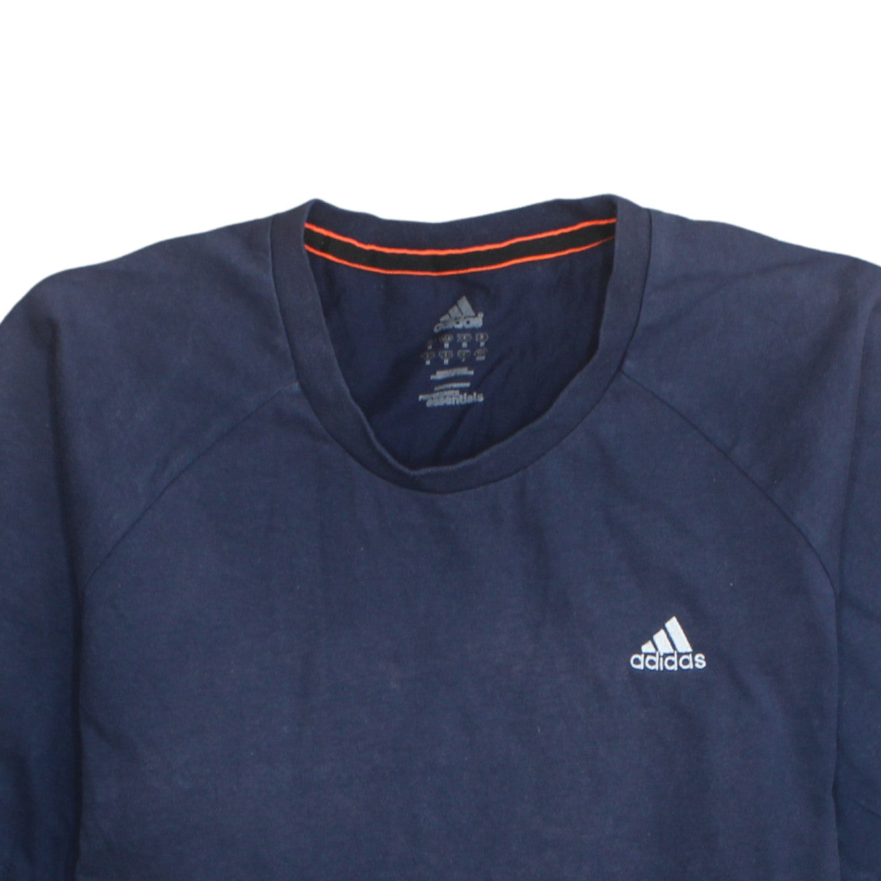 Adidas Men Blue Cotton Crew Neck Sports T-Shirt Size L