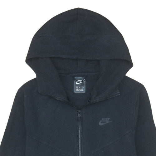 Nike Men's Black Full Zip Hoodie M Fleece Lined Casual Sweatshirt