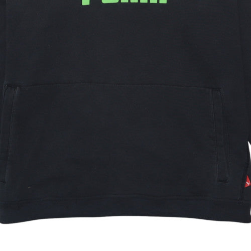Puma Men's Black Pullover Hoodie L Sports Graphic Fleece