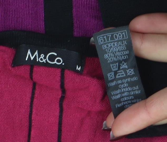Marks & Spencer Womens Multicoloured Tunic Top M Colourblock Knit