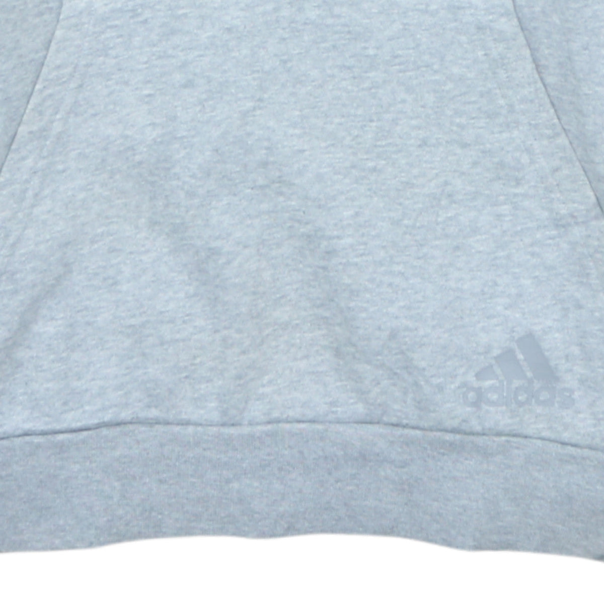 Adidas Mens Grey Pullover Hoodie Small Logo Sportswear