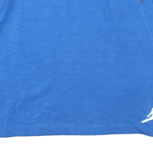Jordan Men's Blue 1/4 Zip Athletic Dri-FIT Hoodie Size L