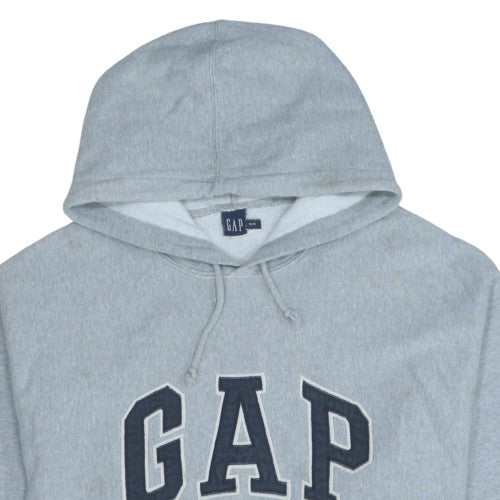 GAP Men's Grey Pullover Hoodie M Logo College Style