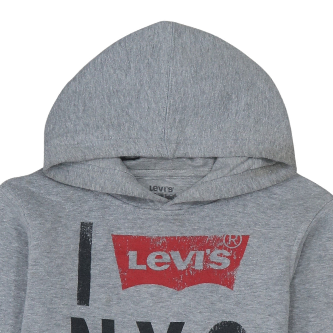 Levi's Womens Grey Graphic Hoodie Large 16-18 Pullover Sweatshirt